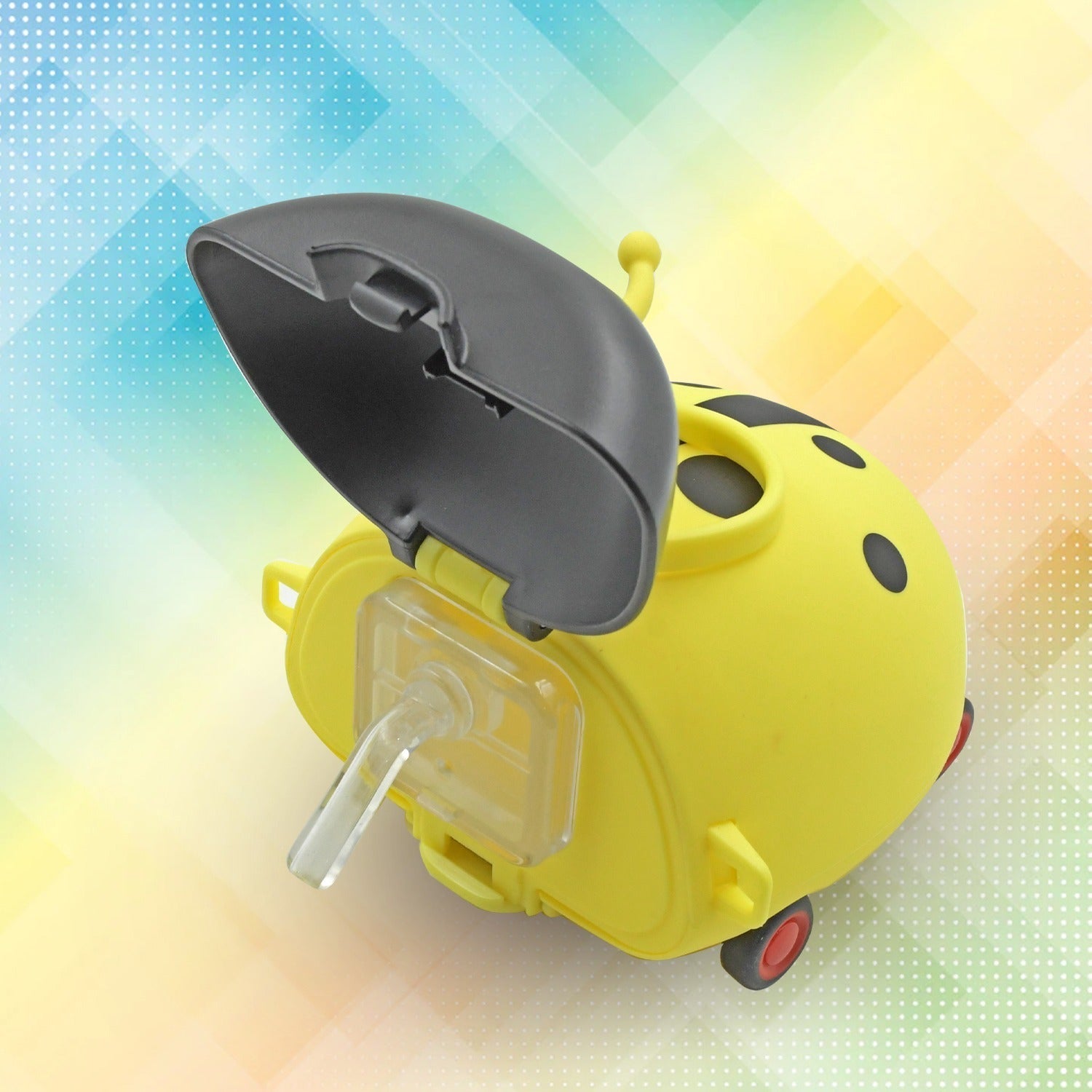 12566 Cute Plastic Bug Shape Water Bottle with adjustable shoulder strap, 4 wheel & Straw, portable drinking cup Water Bottle For Kids | Water Bottle | Return Gift For Kids | Water Bottle With Straw | School Kinds Water Bottle (1 Pc) 12566 Cute Plastic Bug Shape Water Bottle with adjustable shoulder strap, 4 wheel & Straw, portable drinking cup Water Bottle For Kids | Water Bottle | Return Gift For Kids | Water Bottle With Straw | School Kinds Water Bottle (1 Pc)